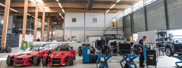Donkervoort heated by radiant tube heaters from Mark